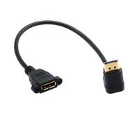 Cable alargador CY DisplayPort macho a hembra en ángulo de 90 grados