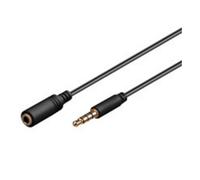 Cable alargador de audio Goobay 1,5 m 3,5mm Macho-Hembra Negro