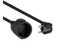 Cable Alargador de Corriente Nanocable 10.22.0605-BK/ Schuko Hembra - Schuko Macho/ 5m/ Negro