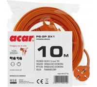 Cable alargador de jardín ACAR 2x1,5 250V/16A 10M color naranja
