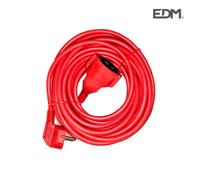 Cable alargador edm flexible 3 x 1,5 mm 10 m rojo