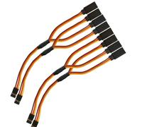 Cable alargador en Y de Servo en V, cable en Y, distribuidor compatible con JR Futaba Robbe Graupner Hitec 15 cm 22AWG RC (4 unidades)