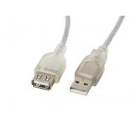 Cable Alargador Lanbergusb 2.0 Macho Hembra Ferrita 1.8M Transparente