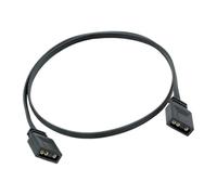 Cable alargador para iluminación de mesa con plano, negro, 1 m | Conductor de cobre estañado, cubierta de PVC para la colocación