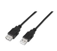 Cable Alargador USB 2.0 Aisens A101-0017/ USB Macho - USB Hembra/ Hasta 2.5W/ 60Mbps/ 3m/ Negro