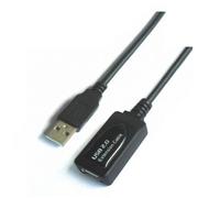 Cable Alargador USB 2.0 Aisens A101-0019/ USB Macho - USB Hembra/ Hasta 2.5W/ 60Mbps/ 10m/ Negro