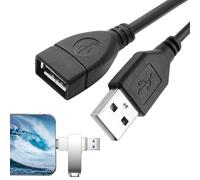 Cable alargador USB 2.0 macho a hembra - Cable de extensión USB para datos rápido, compatible con ratón, teclado, memoria USB y disco duro, fiable y duradero