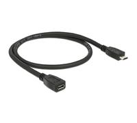 Cable alargador USB 2.0 Micro-USB B DeLOCK 0,5 m Negro
