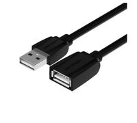 Cable alargador usb 2.0 vention vas-a44-b200/ usb macho - usb hembra/ 2m/ negro