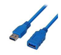CABLE AISENS USB 3.0 TIPO A/M-A/H AZUL 1.0M