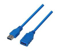 Cable Alargador USB 3.0 Aisens A105-0046/ USB Macho - USB Hembra/ Hasta 9W/ 625Mbps/ 2m/ Azul