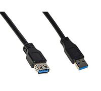 Cable alargador USB 3.0 Conectores A Macho/Hembra de Cobre 1,8 m