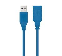 Cable Alargador USB 3.0 Nanocable 10.01.0901/ USB Macho - USB Hembra/ 1m/ Azul