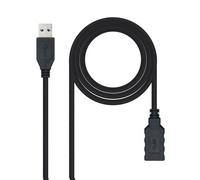 Cable Alargador USB 3.0 Nanocable 10.01.0902-BK/ USB Macho - USB Hembra/ 2m/ Negro