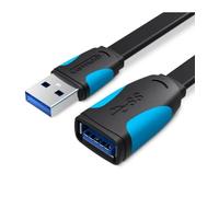 Cable USB 3.0 Alargador Vention VAS-A13-B150 1.5m Chapado en Oro 5Gbps Negro y Azul