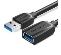 Cable Alargador USB 3.0 Vention VAS-A45-B150/ USB Macho - USB Hembra/ 5Gbps/ 1.5m/ Negro