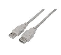 Cable USB2.0 A Macho - USB A Hembra Beige (3 mts) - AISENS