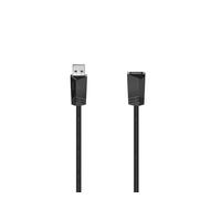 Hama | Cable alargador USB 2.0 (Expensión tipo A macho a hembra, 480MBs, 1,5 metros, 0,5A, doble blindaje,para ordenador, disco duro, impresora, ratón, teclado, etc.) Color negro