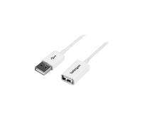 Cable alargador USB - STARTECH - 1 m - Blanco - Doble blindaje - Moldeado