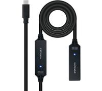 Cable Alargador USB Tipo-C 3.2 con Amplificador Nanocable 10.01.1312/ USB Tipo-C Macho - USB Tipo-C