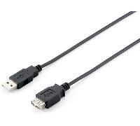 Equip USB 2.0 A-Macho a A-Hembra 3M Alargo - Cable datos