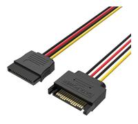 Cable alimentación 15pin vention kdaby/ sata macho - sata hembra/ 30c