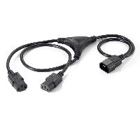 CABLE ALIMENTACION EQUIP IEC MACHO A 2 IEC HEMBRA 1.8M 112210