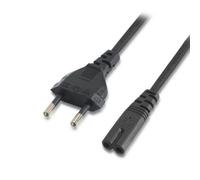 Cable Alimentación Forma 8 Aisens A132-0173/ CEE7/16 Macho - C7 Hembra/ Hasta 1500W/ 1.5m/ Negro