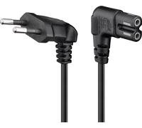 Cable alimentación forma 8 conectores acodados 3m