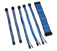 KOLINK Six Cable Extension Sets Sleeved Cable Kit - Includes 24-Pin 4+4-Pin 8-Pin and 6+2-Pin PC Cable - Pcie Cable Works with PCIe 5.0 (Blue)