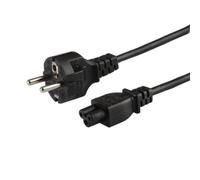 Cable alimentación Savio CL-81 1,8 m negro IEC C5 enchufe tipo E H03VV-F