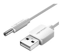 Cable alimentación Vention CEYWG USB-A macho a DC 5.5mm macho 1.5m blanco 5V