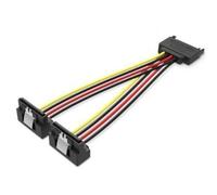 Cable Alimentación Vention KDBBB SATA Macho a 2x SATA Hembra 0,15m 18AWG Negro
