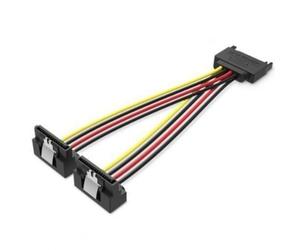 Cable Alimentación Vention KDBBB SATA Macho a 2x SATA Hembra 0,15m 18AWG Negro