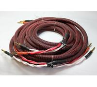 Dynavox Perfect Sound Cable de altavoz, par, cable de altavoz flexible de alta gama con conectores tipo banana, preensamblado, color negro/rojo, longitud 2 m