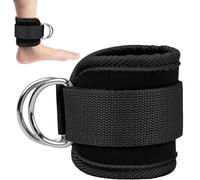 Cable Ankle Strap - Nylon Webbing Ankle Cable Attachments for Gym, Ankle Straps | Ankle Bands for Working Out Leg Exercises D-Ring for Gym Workouts Glutes Legs Strength
