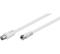 Cable antena tv macho a f macho 1,5m blanco