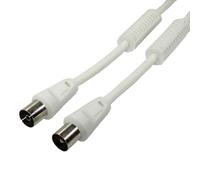 Cable antena tv macho-hembra 2 filtros blanco 3m