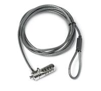 Cable antirrobo DICOTA D30885 2 m cerradura combinación acero TPR negro