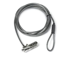 Cable antirrobo DICOTA D30885 2 m cerradura combinación acero TPR negro