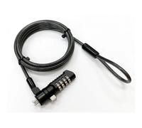 Cable antirrobo eStuff GLB220105 1,8 m Kensington cerradura combinación acero carbón negro