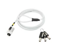 Cable Antirrobo Mobilis 1,8 m con Llave en Acero Blanco