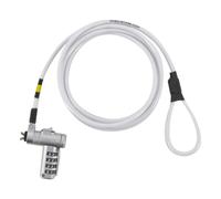 Cable antirrobo Mobilis 1,8 m Nano Brecha Acero Blanco