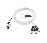 Cable antirrobo Mobilis llave 1,8 m acero blanco diámetro 4 mm