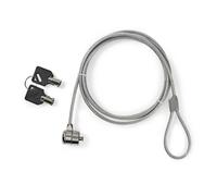 Cable antirrobo Nedis NBLKK1002ME plata con cerradura universal y llave