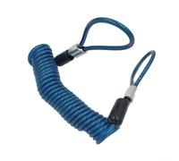 Cable antirrobo retráctil de alambre de acero antirrobo para bicicletas, scooters, equipo de RV, correa de seguridad recubierta de PVC con compatibilidad con candado (1,5 m, azul)
