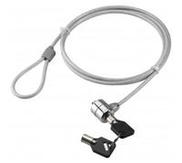 Cable antirrobo Techly 106060 1,4 m 2 llaves Plata