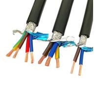 cable apantallado, Cable blindado aislado de cobre desnudo UL2547, 15 AWG a 22, 0,3 mm² a 1,5, 2 a 10 conductores, metro(7 Cores 1 Meter,18AWG 0.75mm)