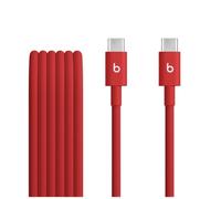 Beats USB-C a USB-C Cable trenzado, carga rápida, diseño duradero que no se enreda, permite cargar dispositivos Apple y Android (1,5 m) - Rojo Fuego