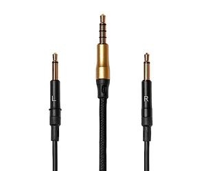 Câble asymétrique Meze audio 99 Classics mono 3,5 mm à 3,5 mm 3 m Noir et Or